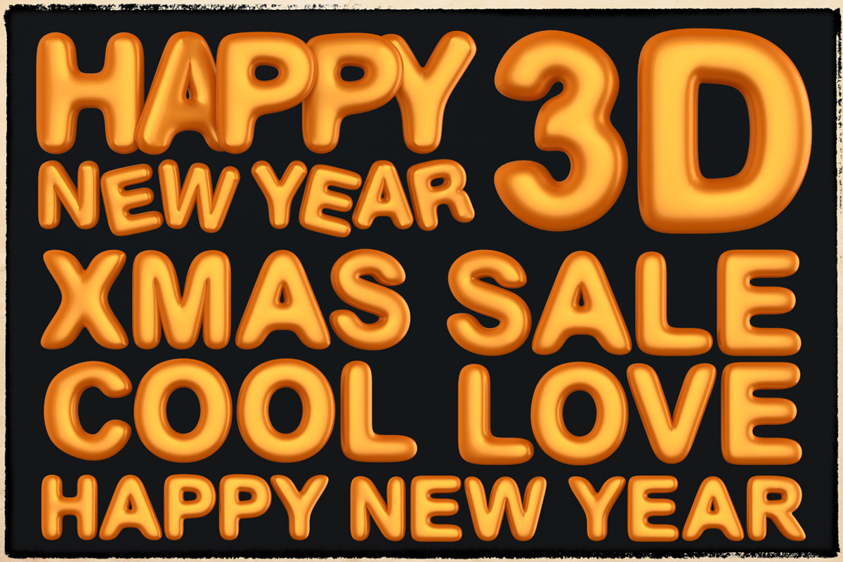 New Year 3D PNG Items Pack, an Object Graphic by pixaroma (Photo 5 of 22)