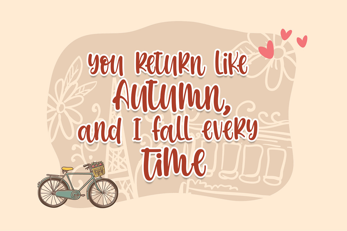 Autumn Lover Font, a Script Font by Dm Studio (Photo 2 of 5)