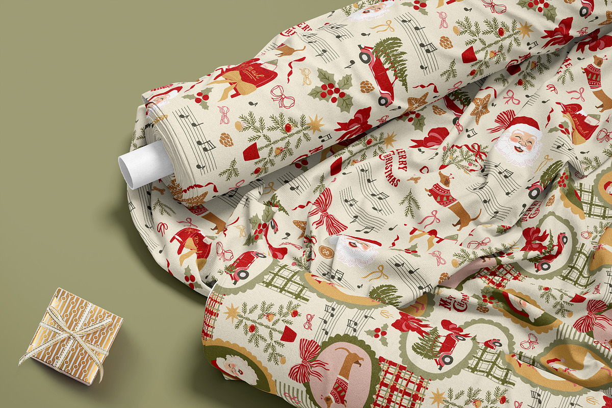 Vintage Christmas patchwork, a Pattern Graphic by Tani Kuzminka (Photo 13 of 27)