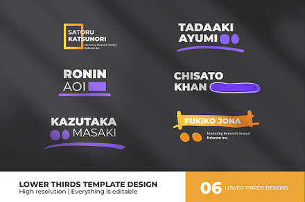Lower Thirds Template Design