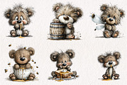 Bear and Bees Clipart Bundle, a Seasonal Illustration by CreationArt (Thumbnail 2 of 6)