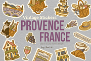 Vintage Stickers Provence France, an Illustration by MenoMelo Studio (Thumbnail 1 of 5)