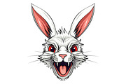 Face of Angry Bunny, an Animal Illustration by Ghagra (Thumbnail 3 of 3)