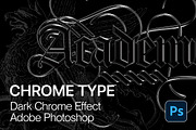 DARK CHROME TYPE EFFECT PSD, a Brushes & More by SR-23 Mockups (Thumbnail 1 of 3)