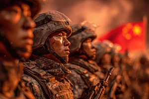 Chinese Soldiers Armed Forces Milita, a Photo by Pixeness Studio