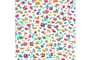 Seamless Pattern Spring Elements.