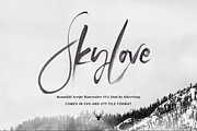 SkyLove SVG Watercolor Font, a Script Font by SilverStag Type Foundry (Thumbnail 1 of 11)