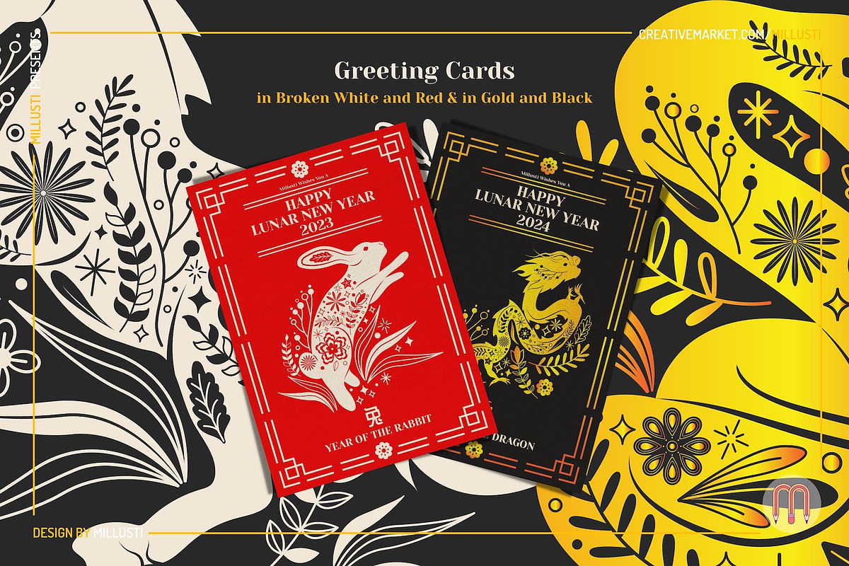 Chinese Zodiac + Lunar New Year Card, an Animal Illustration by Millusti (Photo 7 of 9)