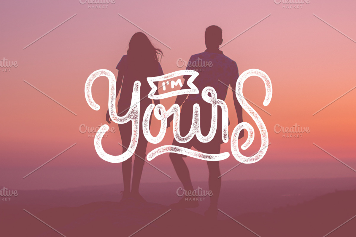 5 Love Lettering-photo overlays, an Illustration by Davihero (Photo 3 of 8)
