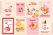 Retro Picnic & Affirmations Posters, a Food Illustration by nadispasibenko (Thumbnail 6 of 14)