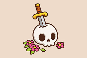 Skull With Sword