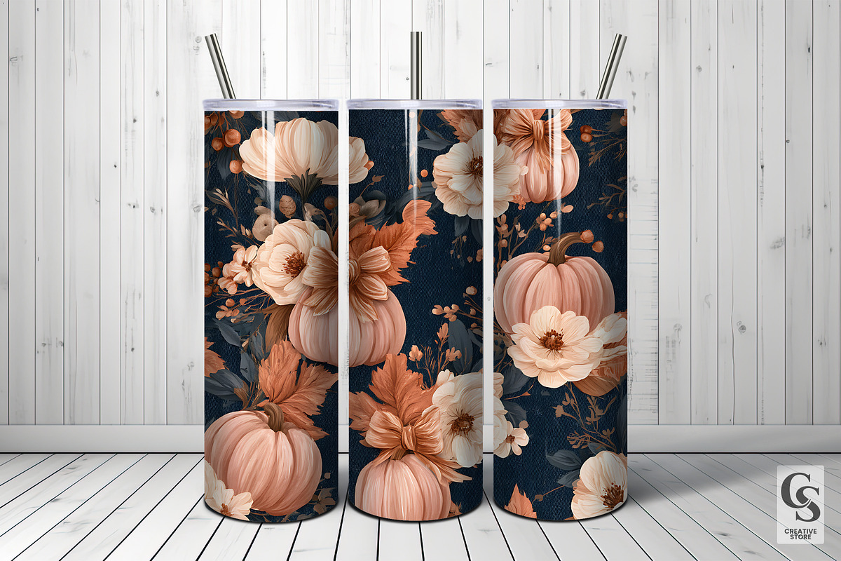 Cowgirl Denim Pumpkin Digital Paper, a Pattern Graphic by Creative Store (Photo 5 of 5)