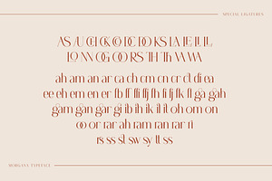 Morgana Elegant Ligature Typeface