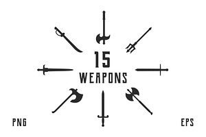 Medieval weapons. Swords, Axes icons, a Solid Icon by DenysHolovatiuk
