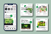 Botanical Green Plant Social Media, a Social Media Template by MightyDesign (Thumbnail 2 of 8)