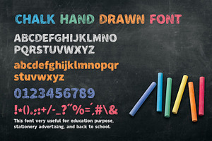 Chalk Hand Drawn Font, a Script Font by OWPictures