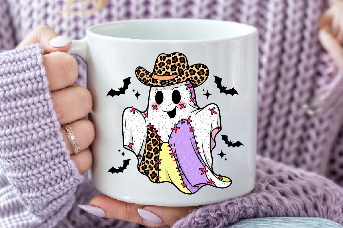 Patchwork Cowboy Ghost Halloween PNG, an Illustration by Dream Creation (Photo 5 of 5)