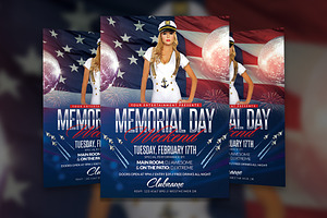 Memorial Day Weekend Flyer Template