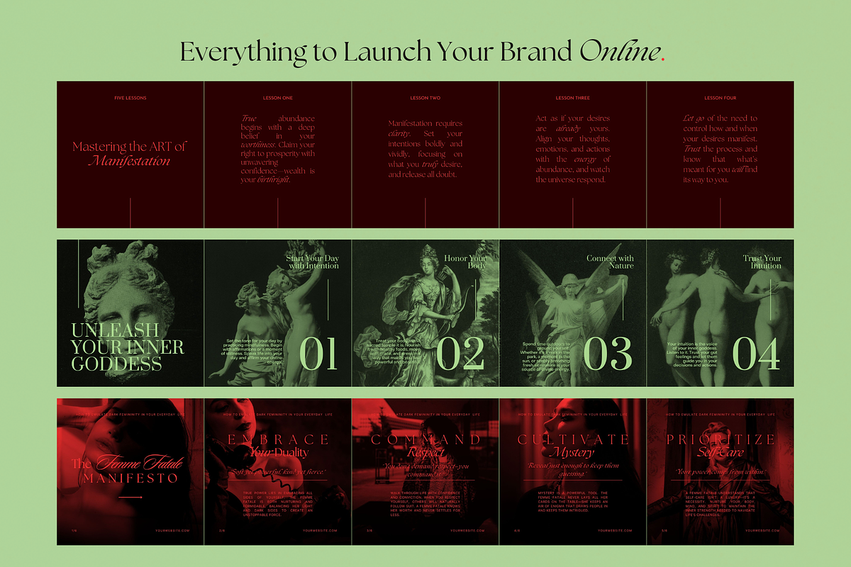 Dark Glamour Social Media Bundle, a Social Media Template by The Flossy Finch (Photo 10 of 13)