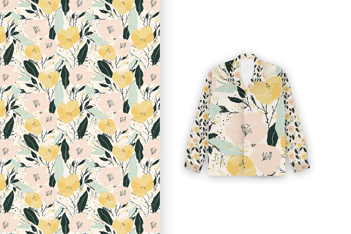 6 Seamless Pattern: Botanical Draw, a Pattern Graphic by StudioCitra (Photo 2 of 10)