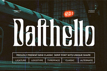 Dafthello || Unique Serif Font