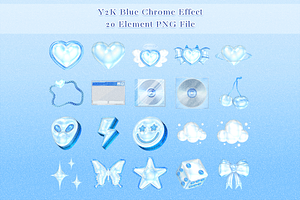 Y2K Blue Chrome Collection