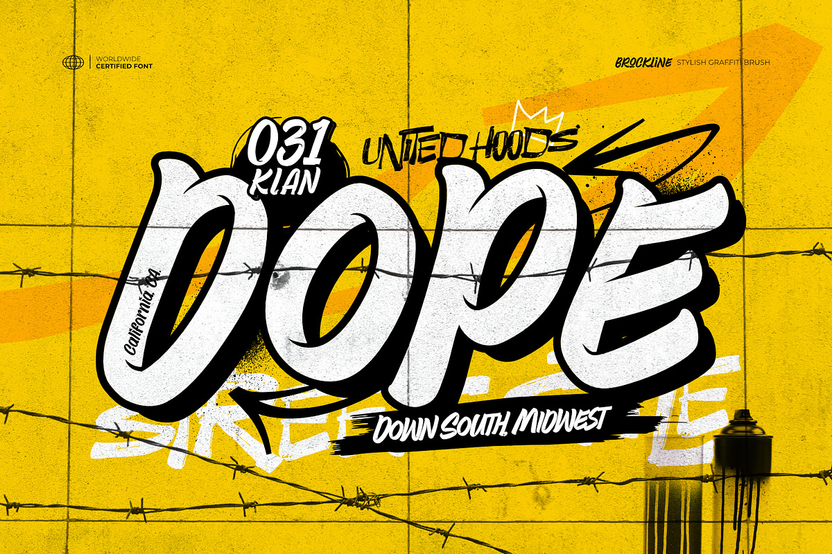 Brockline - Stylish Graffiti Brush, a Handwritten Font by ikiiko (Photo 4 of 7)