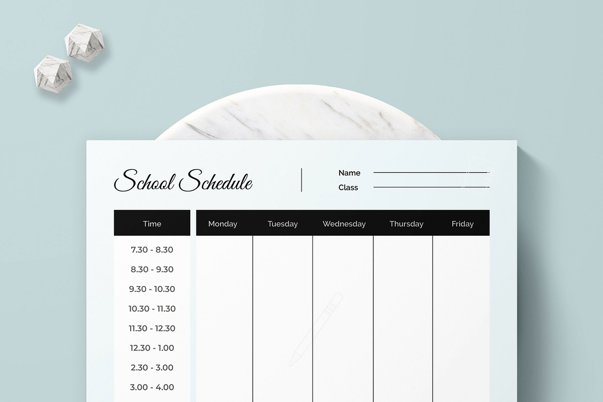 School Planner Design Template, a Stationery Template by MightyDesign (Photo 4 of 7)