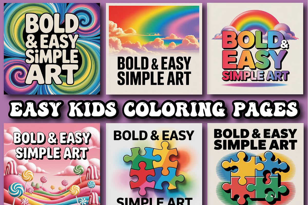 Simple Art Coloring Book for Kids, an Education Illustration by Printable Design Store (Photo 2 of 4)