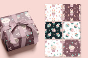 Cupcakes clipart & patterns, a Food Illustration by JulzaArt (Thumbnail 6 of 9)