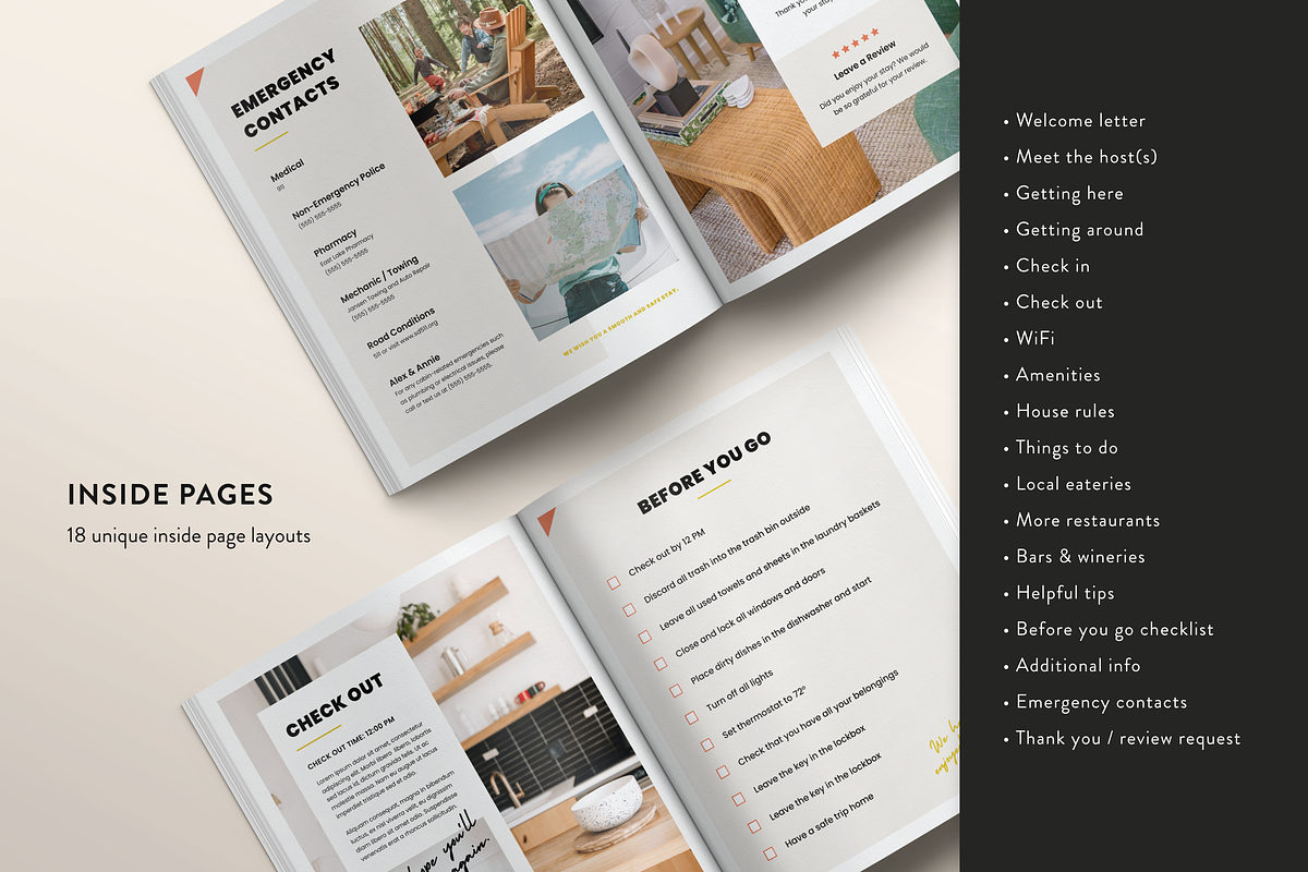 Airbnb Welcome Book Template | Canva, a Brochure Template by Anchor ‹A› Digital Design (Photo 3 of 11)