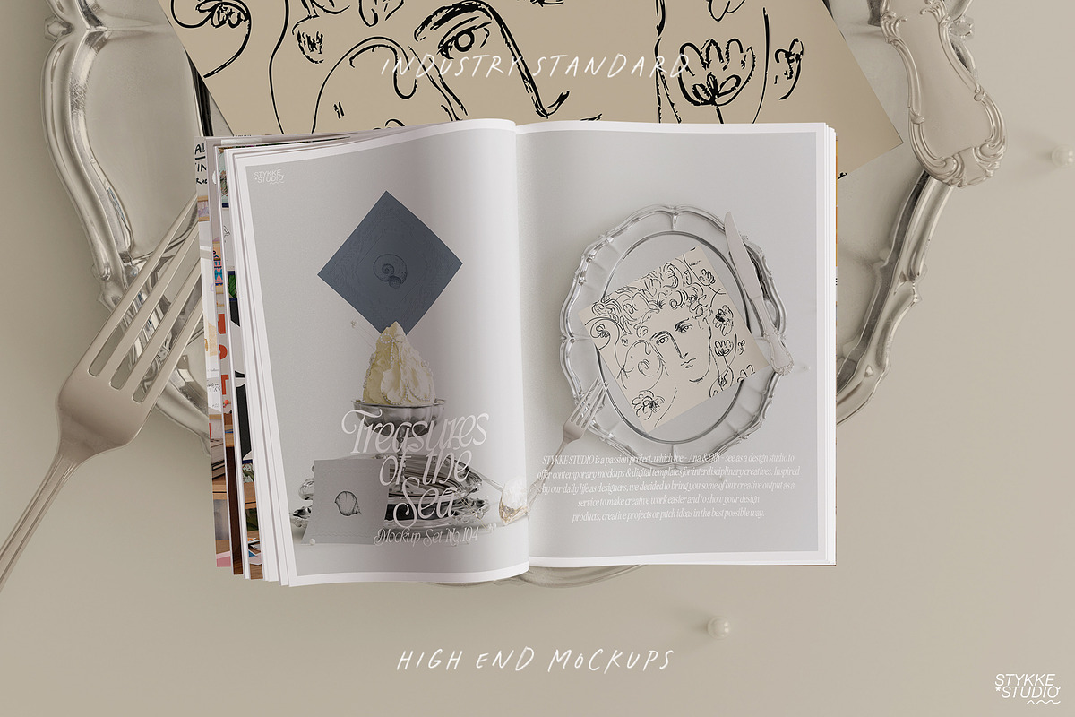 TREASURES OF THE SEA white mockup, a Product Mockup by Stykke Studio (Photo 7 of 10)