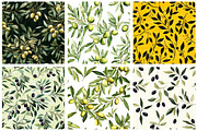 Olive Branches Patterns Digital Pape, a Pattern Graphic by designcity5 (Thumbnail 4 of 5)