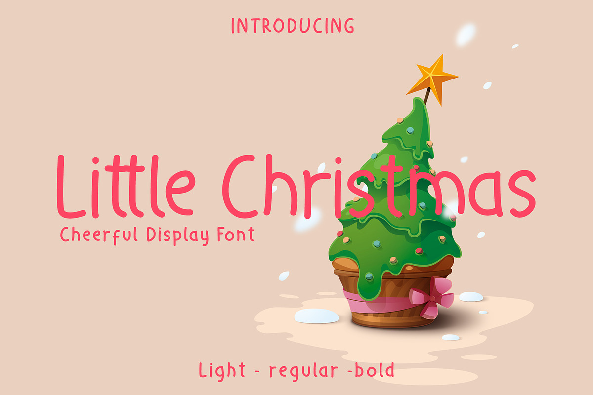 Little Christmas - Cheerful Holiday, a Font by Wellscript Studio (Photo 1 of 7)