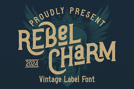 Rebel Charm, a Blackletter Font by Vozzy Vintage Fonts