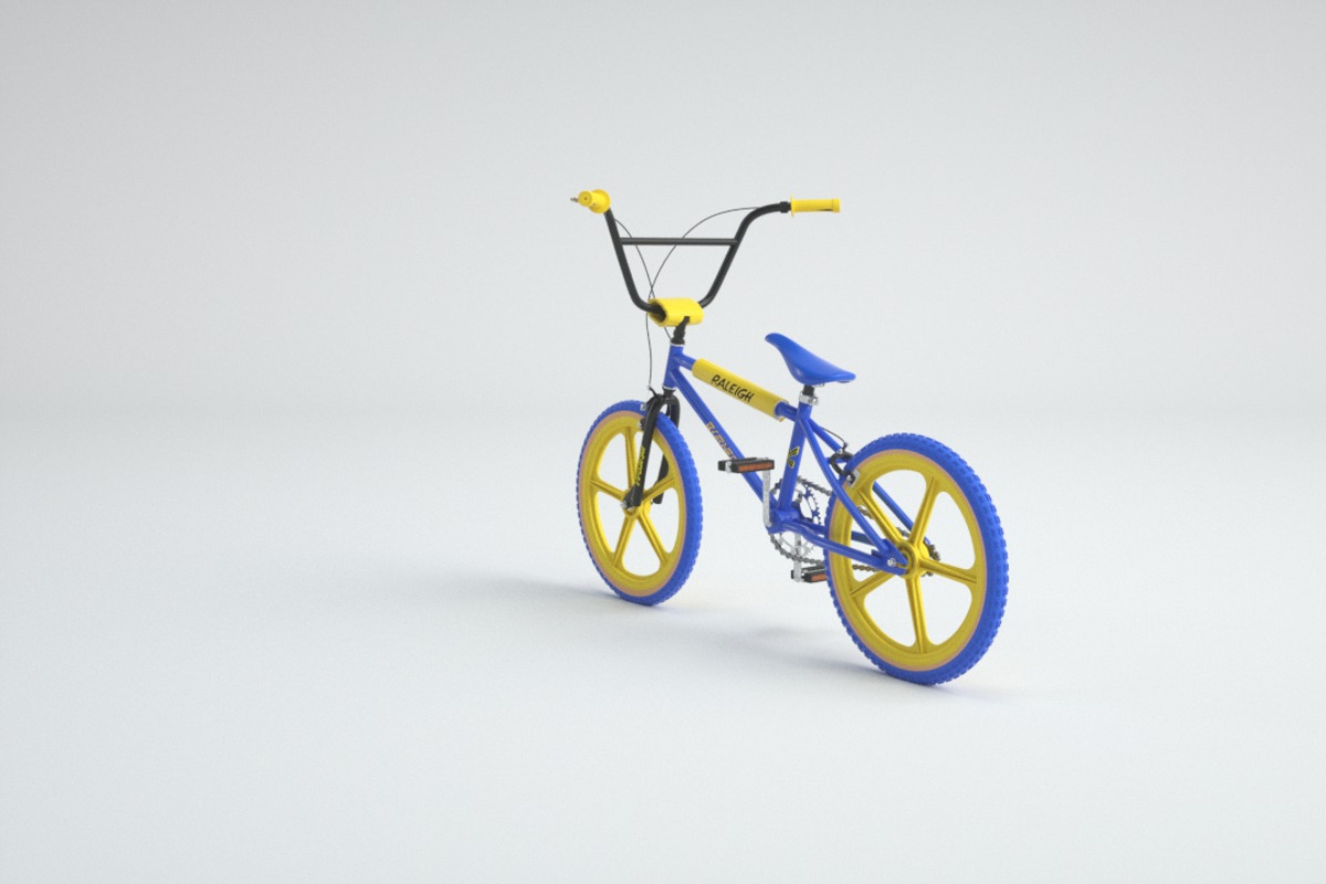 1980s Raleigh Burner BMX Bicycle, a Cars & Vehicle 3D Model by 3DTreatment (Photo 18 of 25)