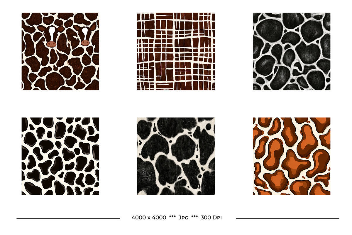 Cowhide Animal Print Art Patterns, a Pattern Graphic by karenfoleyphoto (Photo 4 of 9)
