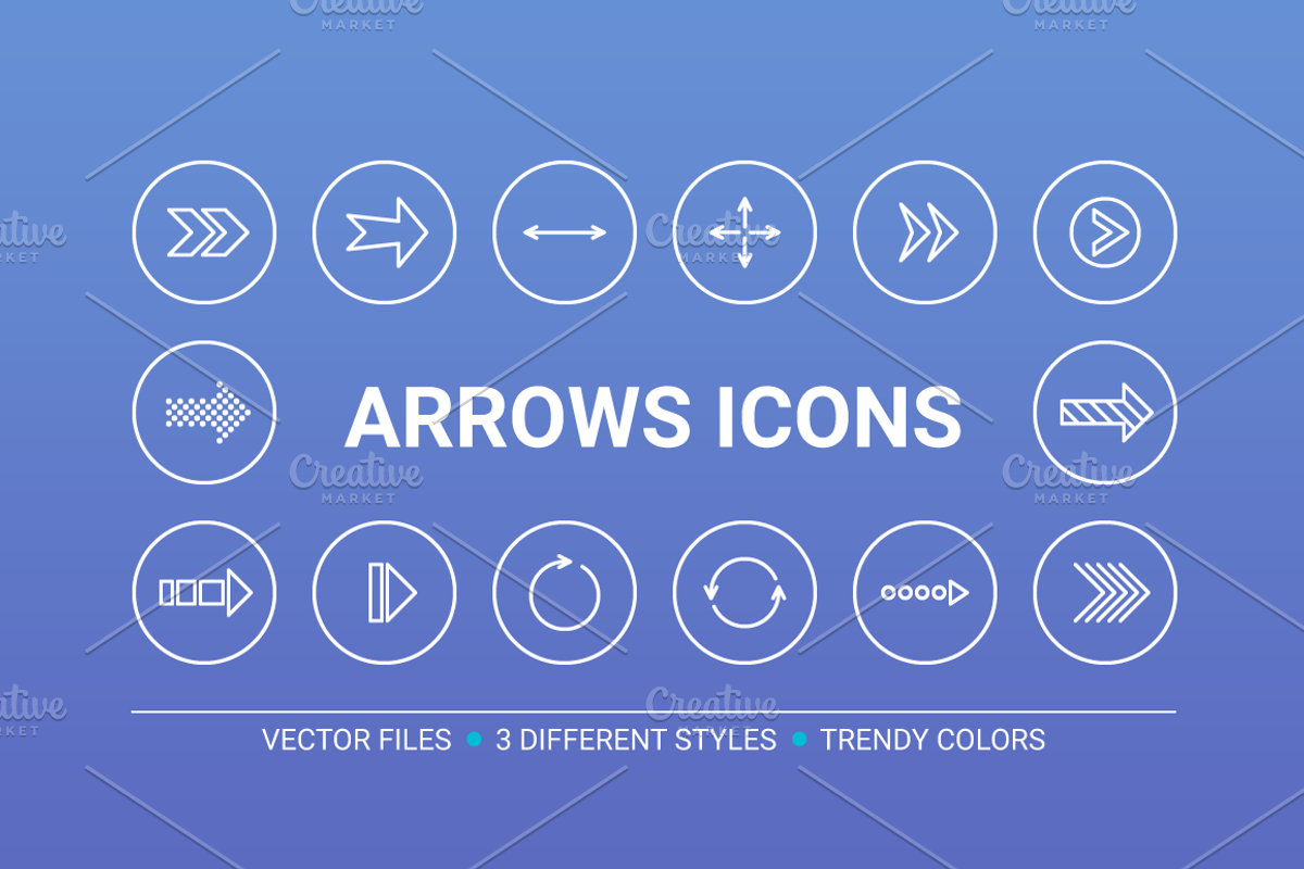 Circle arrows icons