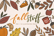 Fall Stuff | Illustrated PNG's, an Illustration by Victoria Bilsborough (Thumbnail 1 of 2)