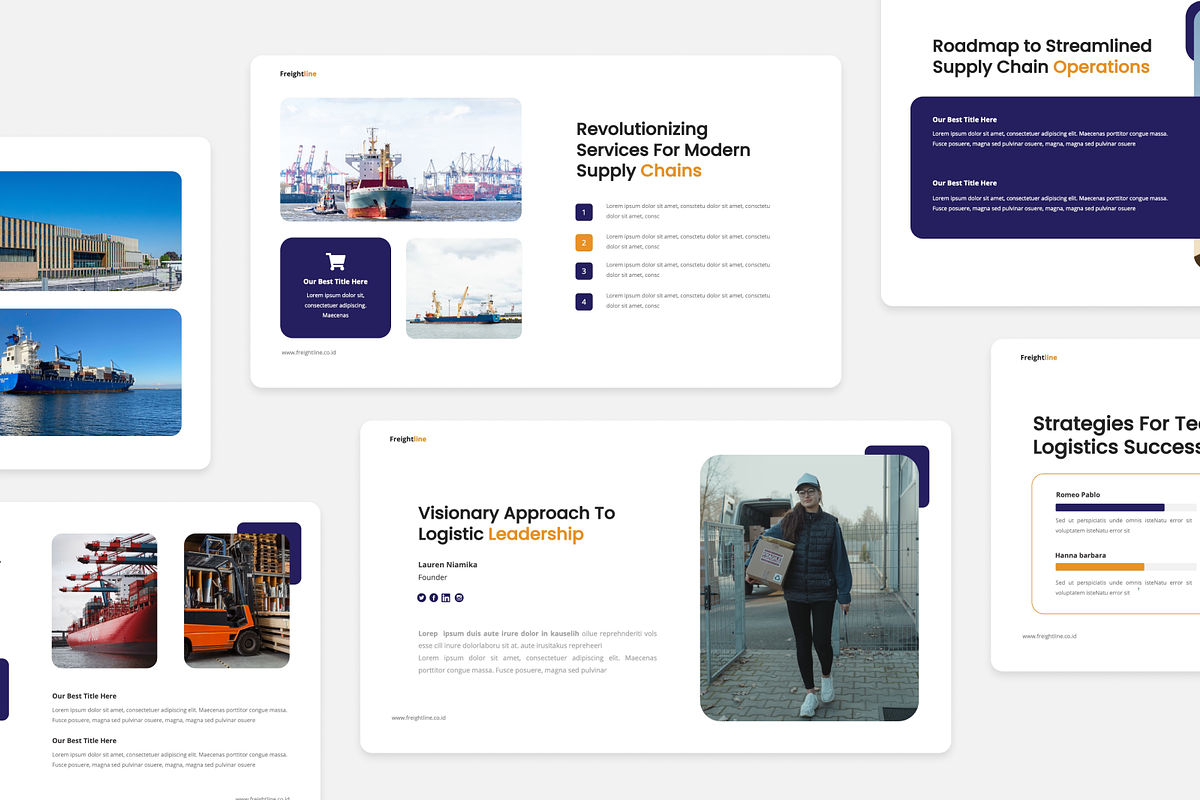 Logistic & Shipping PowerPoint, a Presentation Template by Annora Studio (Photo 4 of 5)