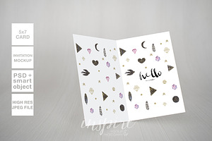 5x7 Card/Invitation Nordic Mockup