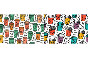 Colorful coffee cup patterns, an Arts & Entertainment Photo by ZinetroN