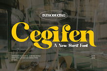Cegifen Vintage Ligature Serif Font