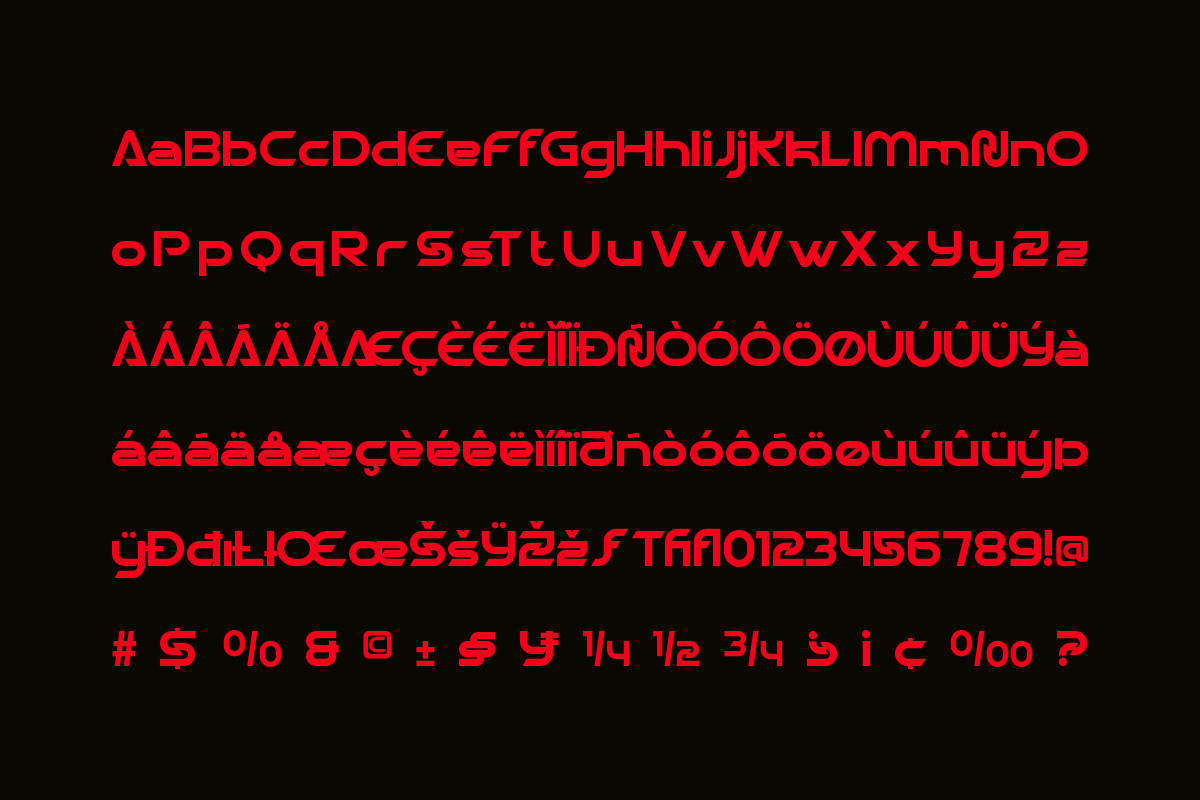 Nezag - Futuristic Sport Font, a Sans Serif Font by Pandeka Studio (Photo 9 of 9)