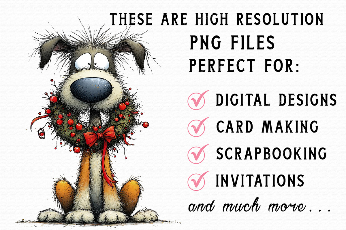 Quirky Christmas Dog Clipart, an Illustration by Libby Wishes (Photo 4 of 7)