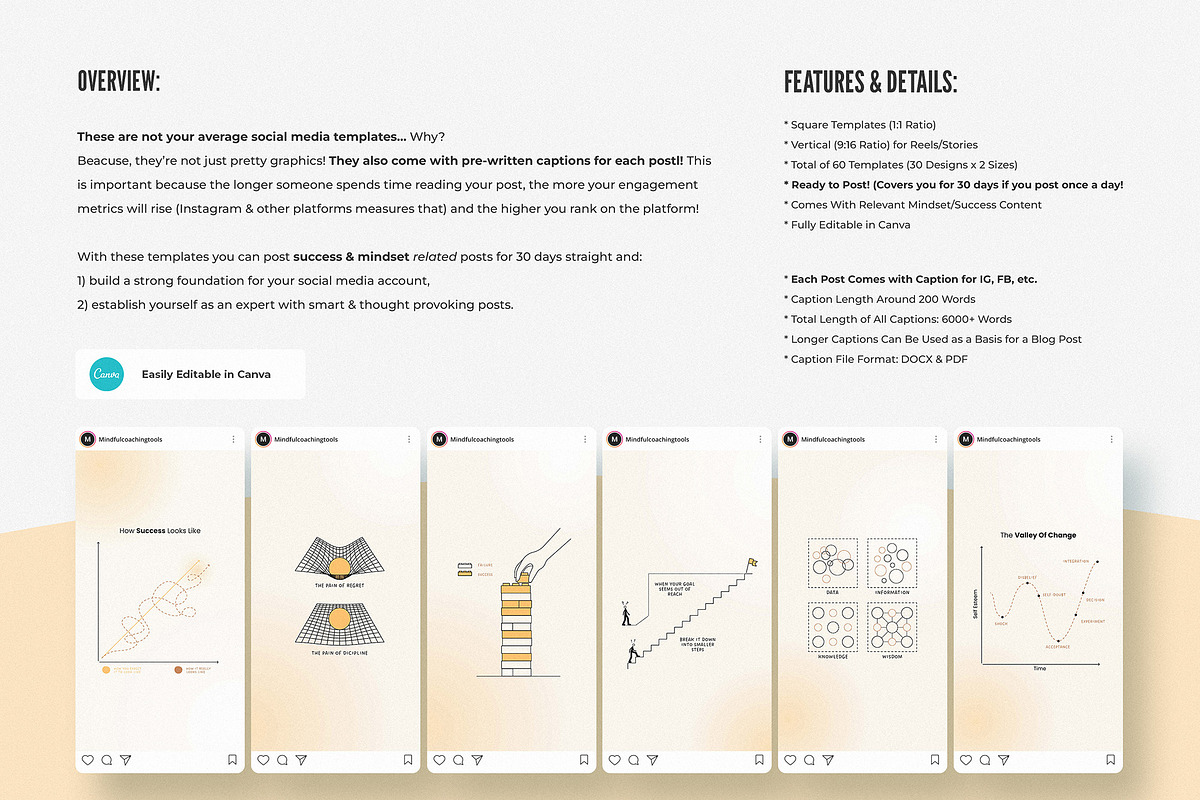 Success & Mindset Instagram Posts, a Social Media Template by AndrewPixel (Photo 2 of 11)