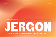 Jergon - Creative Logo Font, a Sans Serif Font by QR Design Studio (Thumbnail 1 of 8)