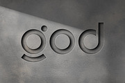 Debossed Concrete Wall Logo Mockup, a Mockup by Design Squad (Thumbnail 4 of 6)