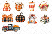 Watercolor Plaid Autumn Clipart, an Illustration by Dream Creation (Thumbnail 4 of 4)