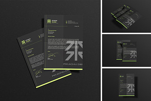 Letterhead Mockup, an Advertising Mockup by Pikachudesign